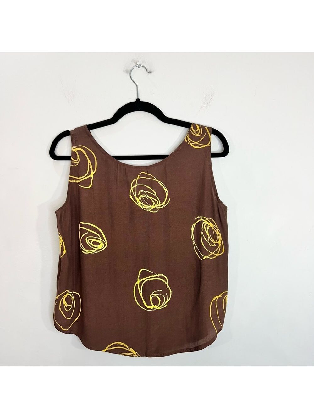 Kaliyana Artwear Ottawa brown yellow abstract floral skirt jacket top 3 pc set M - Picture 7 of 17